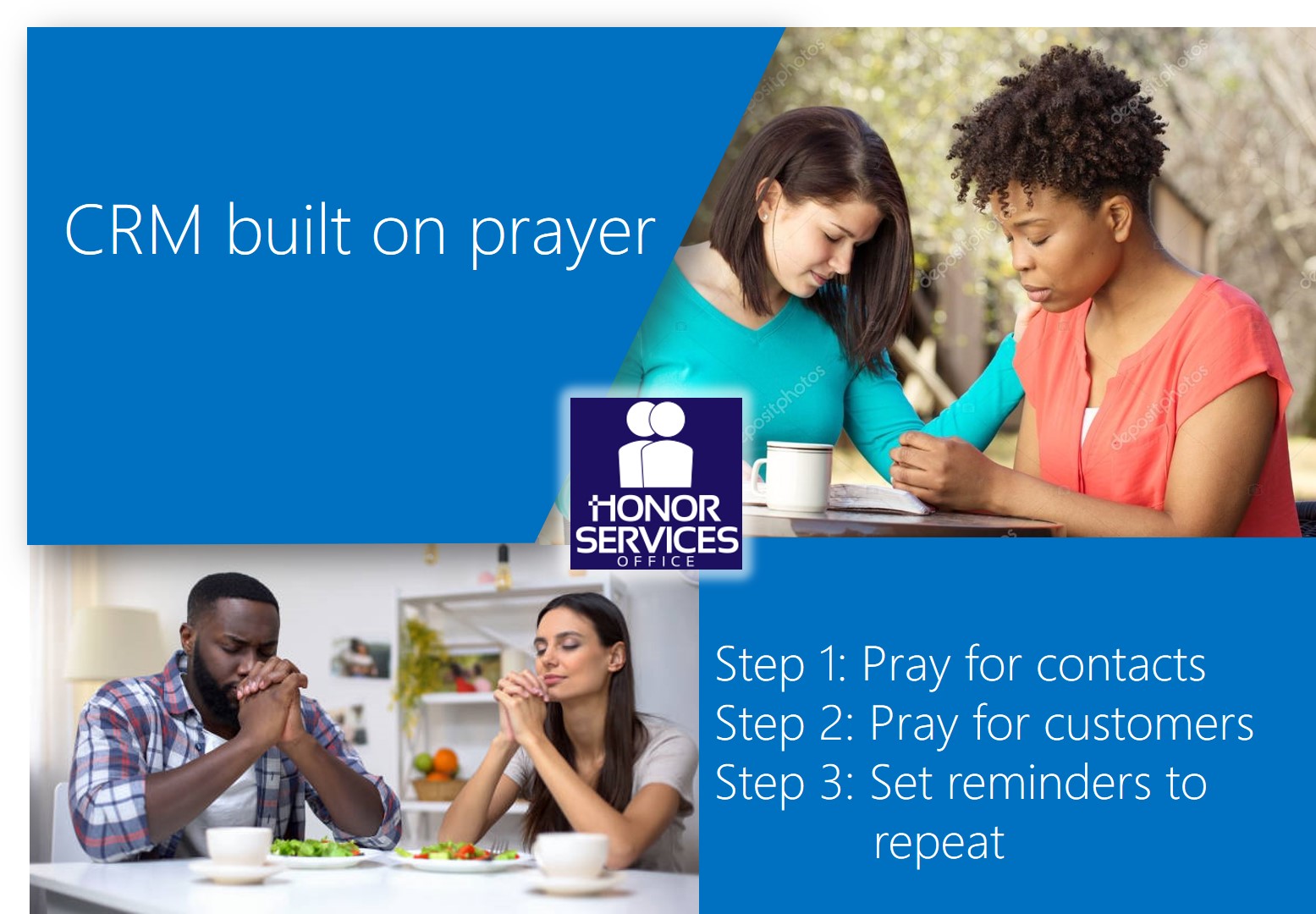 Honor Services Office CRM built on Prayer